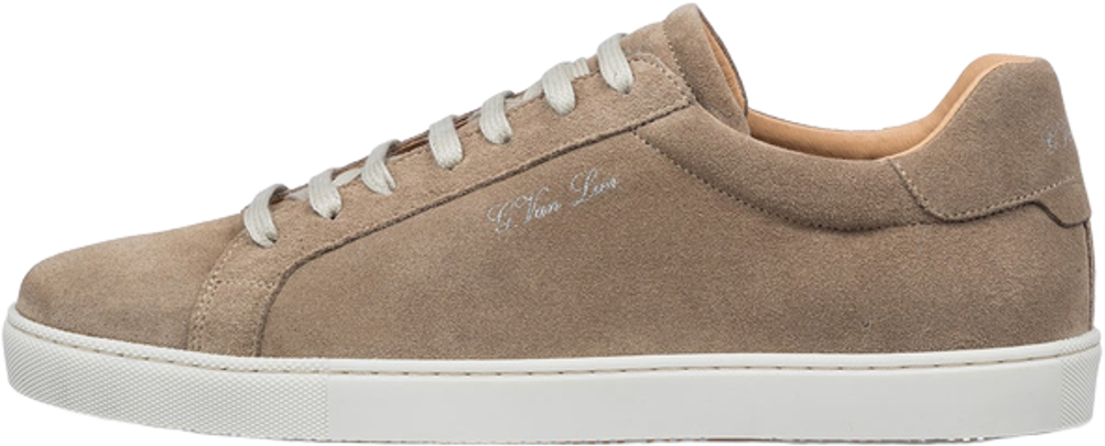 Finde die passenden Schnürsenkel für Vanlier Zand beige suède Napoli sneaker bei Senkels