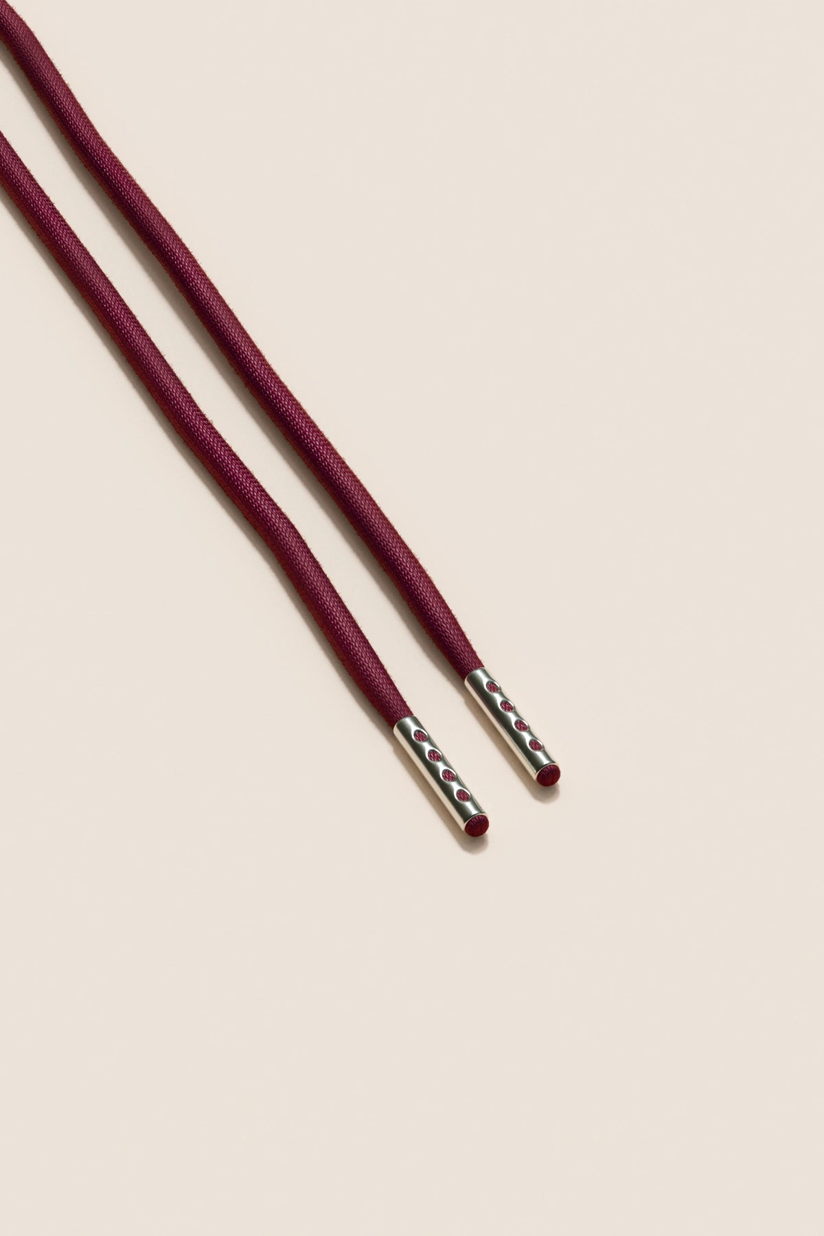 Senkels Bordeaux 4mm Round Waxed Shoelaces with Nickel Aglets