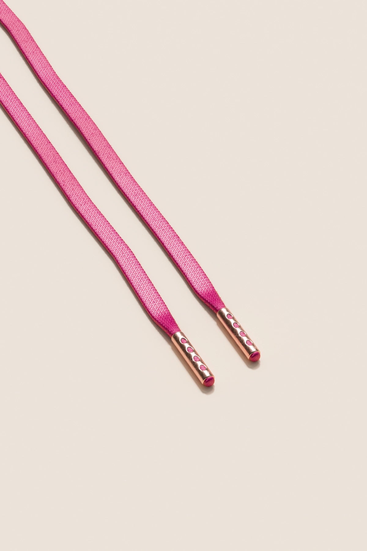 Senkels Hibiscus 3mm Flat Waxed Shoelaces with Rose Gold Aglets
