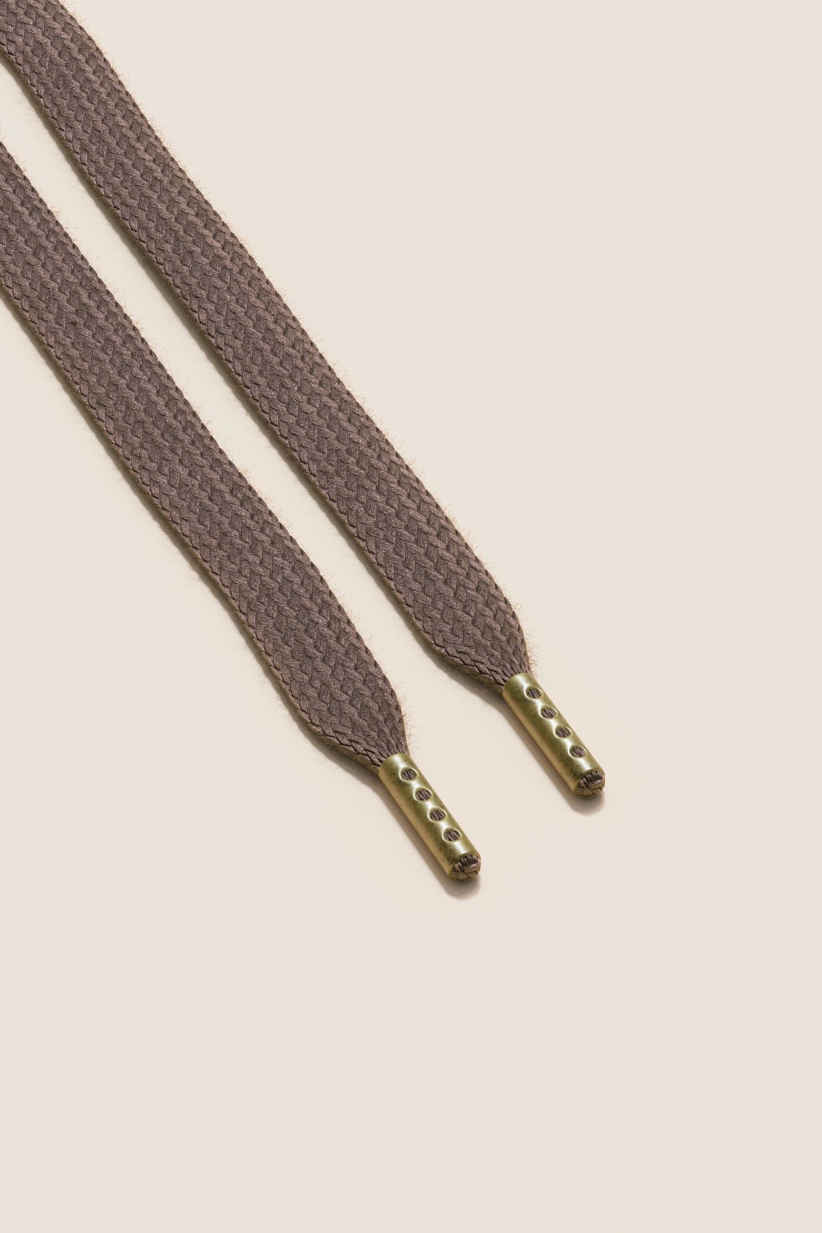 Senkels Mauve Grey Sneaker Shoelaces with Brass Aglets
