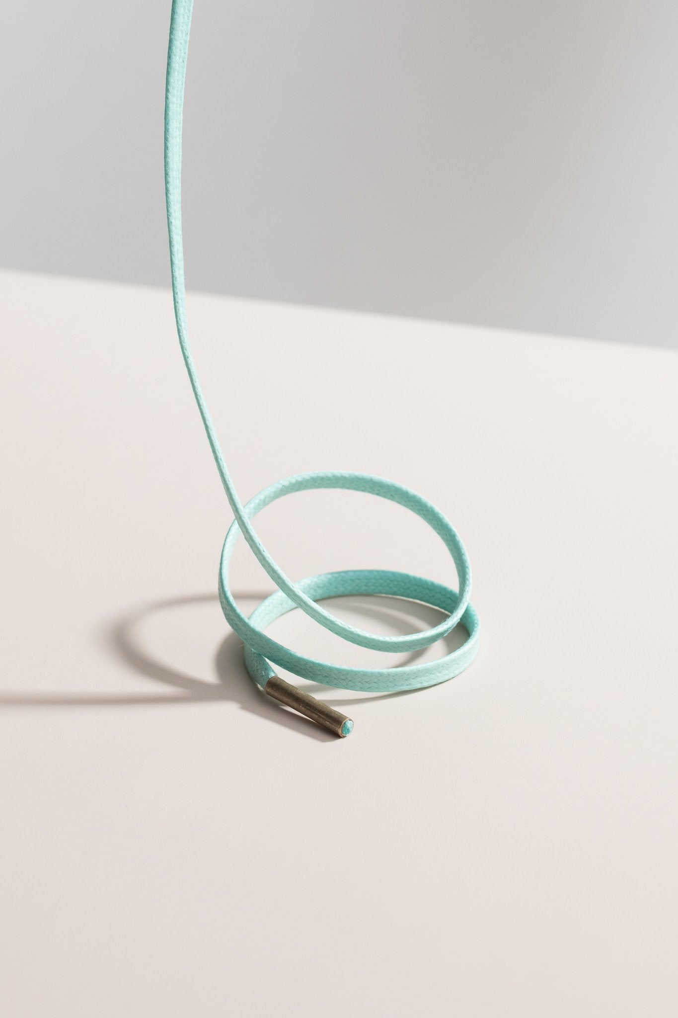 Mint Green - 3mm Flat Waxed Shoelaces