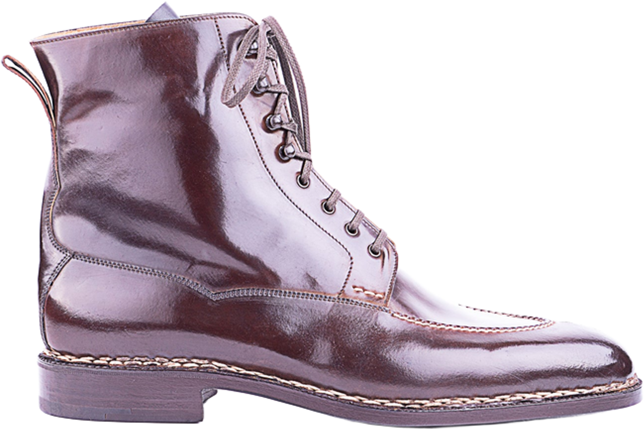 Saint Crispins High cut Derby Boot, Norwegian sewn apron with middle tulip cut