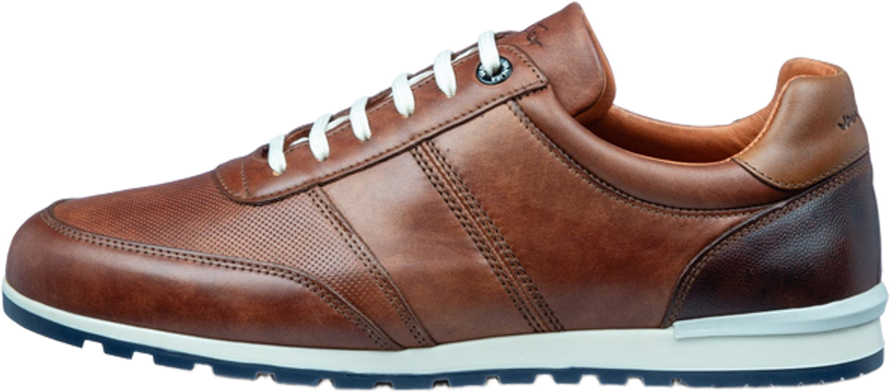 Finde die passenden Schnürsenkel für Vanlier Licht cognac gladleren Anzano sneaker bei Senkels