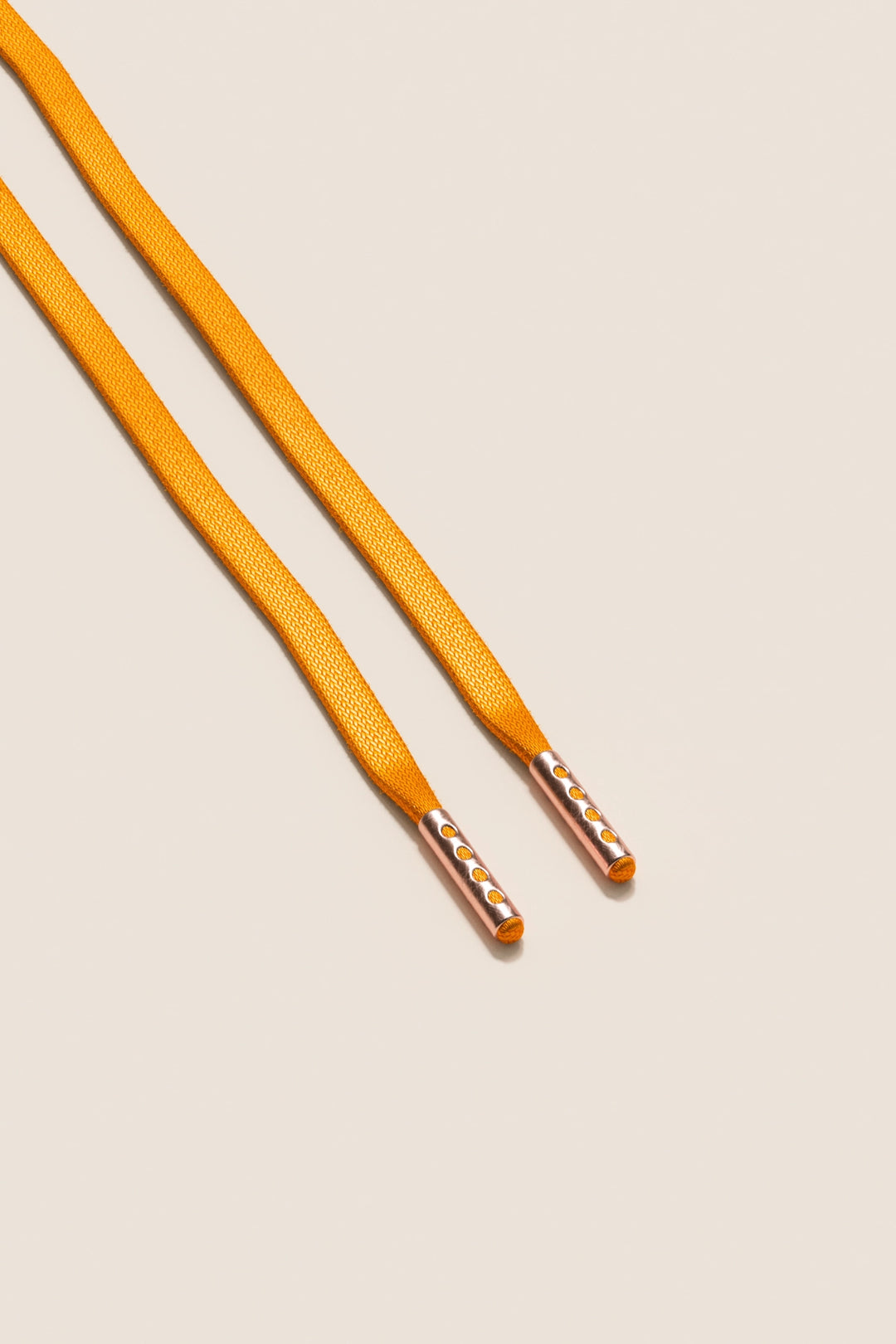 Senkels Buckthorn 3mm Flat Waxed Shoelaces with Rose Gold Aglets