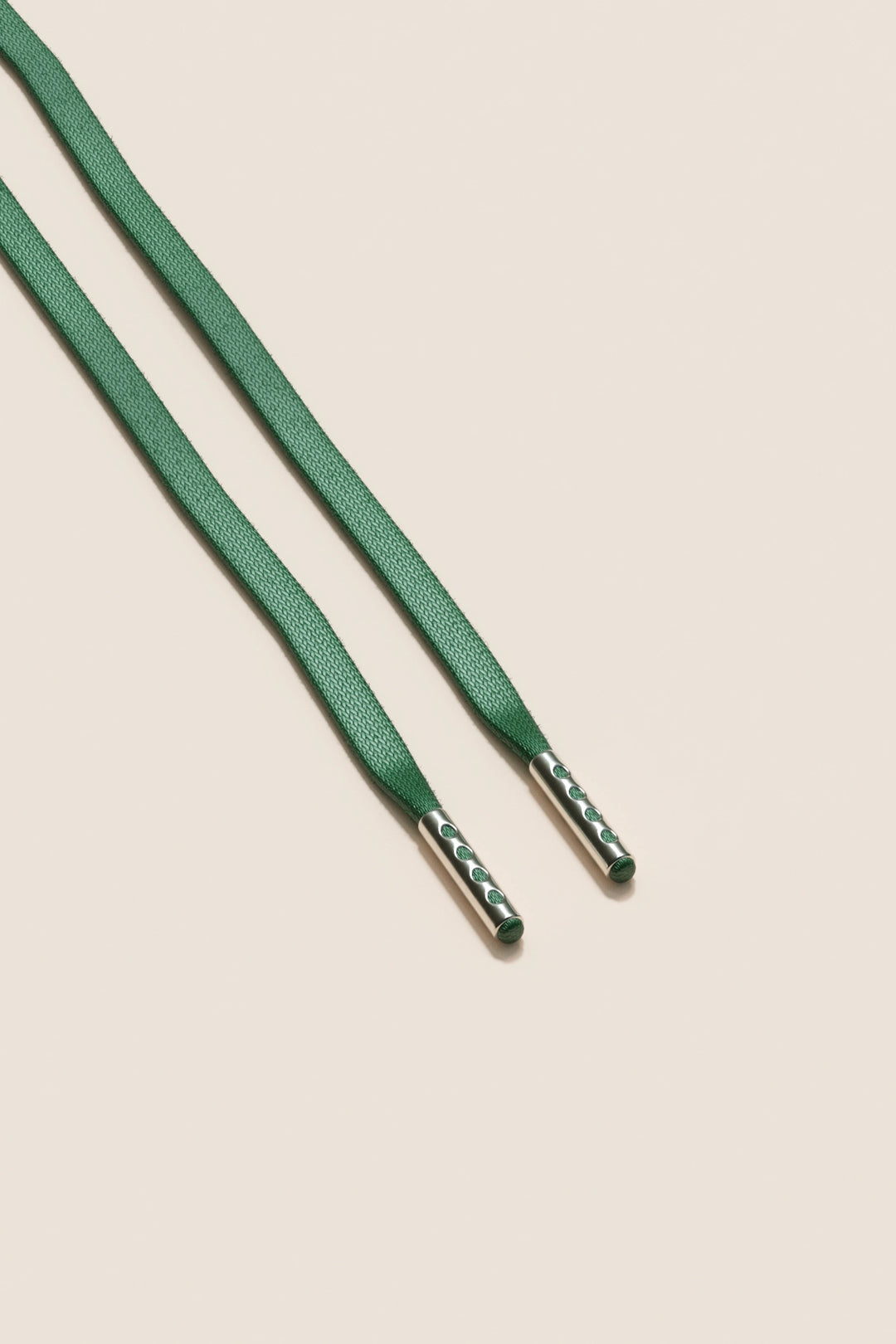 Senkels Hunter Green 3mm Flat Waxed Shoelaces with Nickel Aglets
