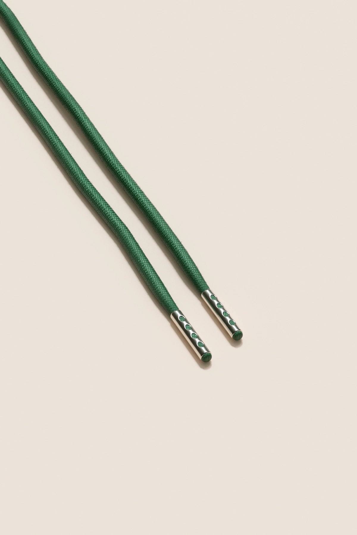 Senkels Hunter Green 4mm Round Waxed Shoelaces with Nickel Aglets