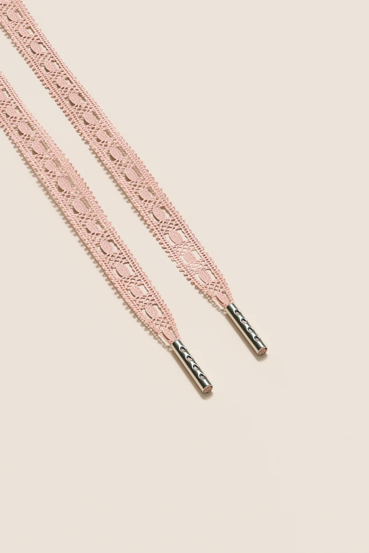 Senkels Salmon Crochet Shoelaces with Nickel Aglets