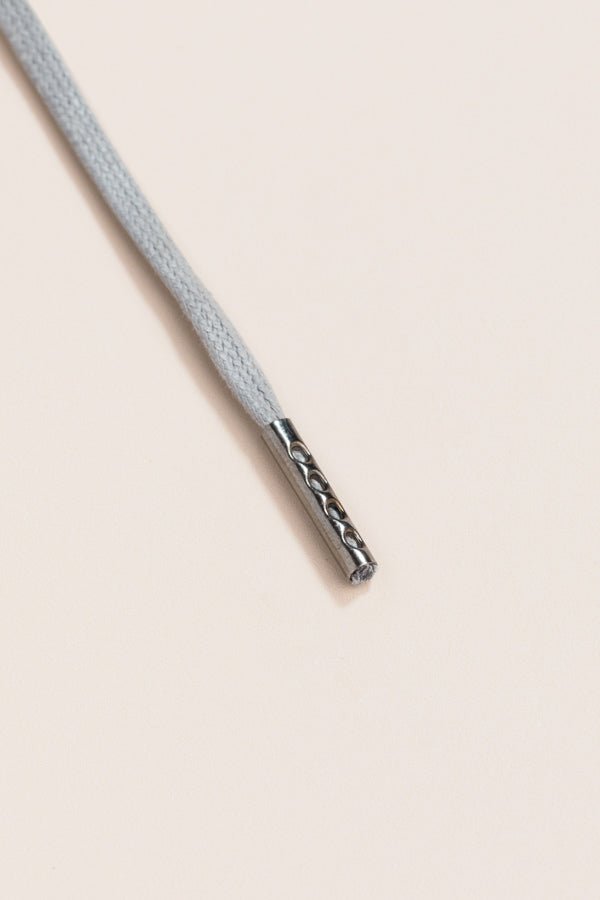 Aluminium Grey - Round Waxed Shoelaces | Senkels
