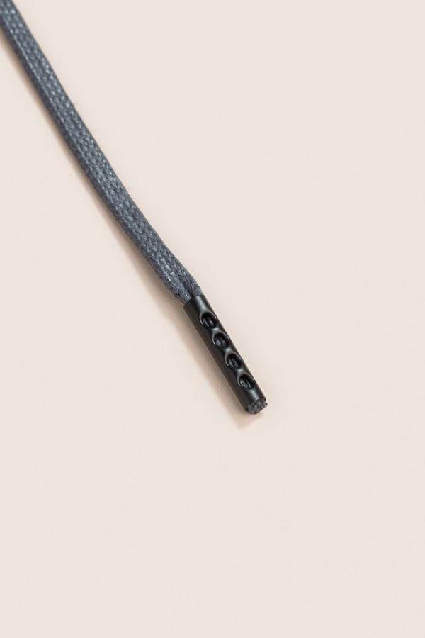 Charcoal Grey - 3mm Flat Waxed Shoelaces