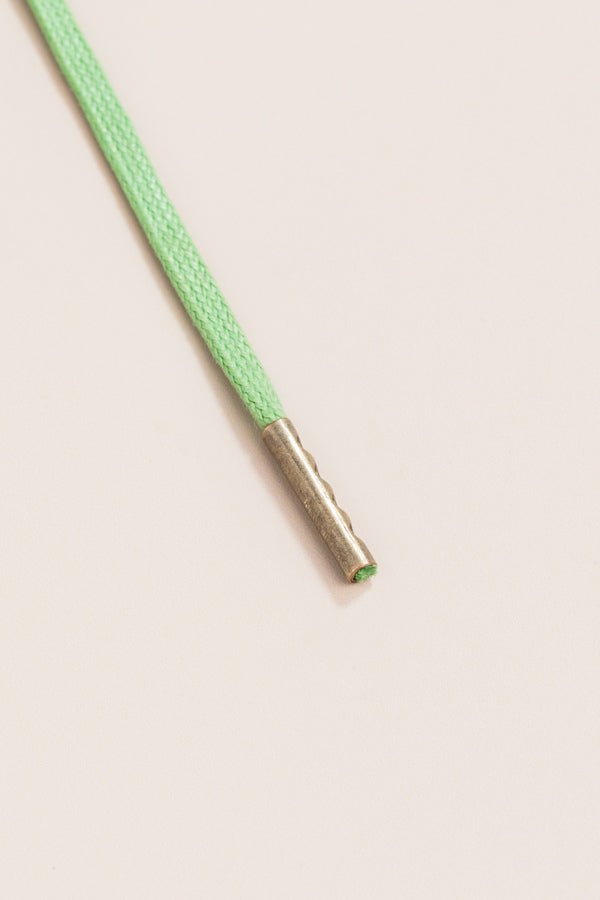 Grass Green - 4mm round waxed shoelaces for boots and shoes made from 100% organic cotton - Senkels