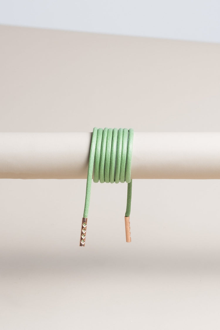 Grass Green - Round Waxed Shoelaces | Senkels