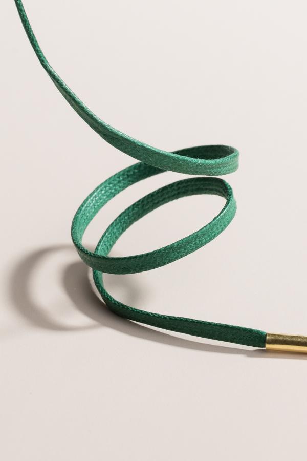 Hunter Green - 3mm Flat Waxed Shoelaces