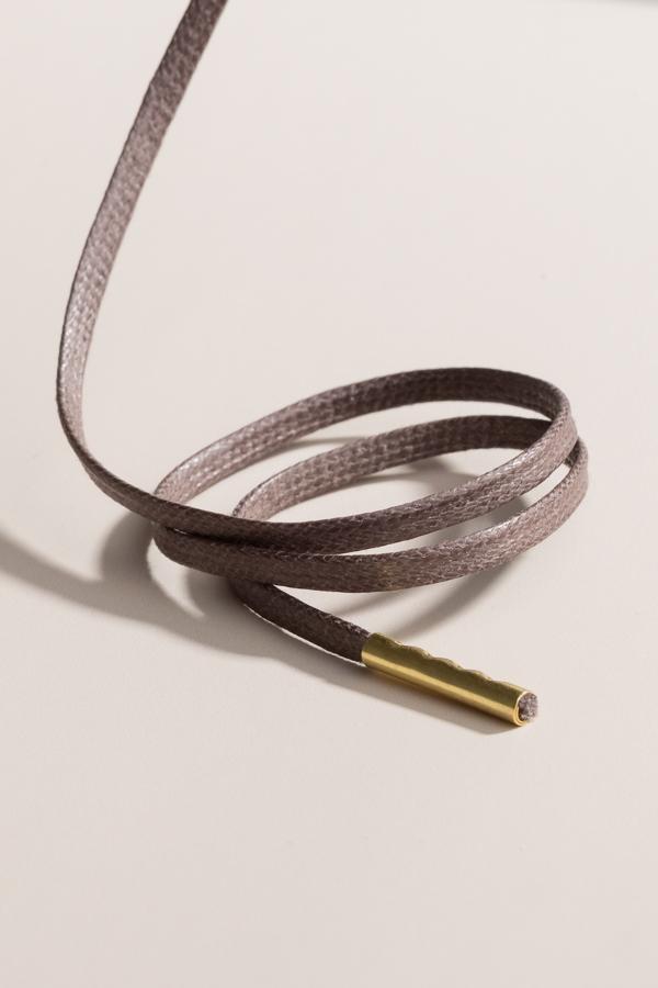 Mauve Grey - 3mm Flat Waxed Shoelaces