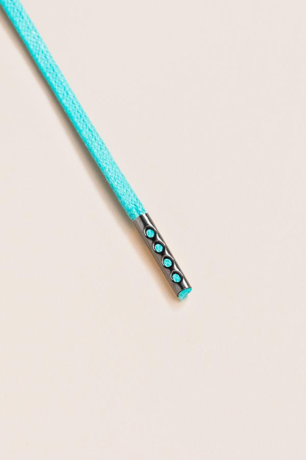 Turquoise - 3mm Flat Waxed Shoelaces